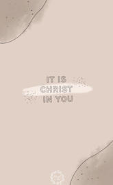 It is Christ in u