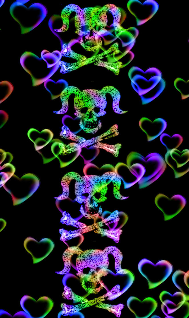 Girly Skull n Hearts