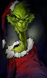 Cheerful grinch