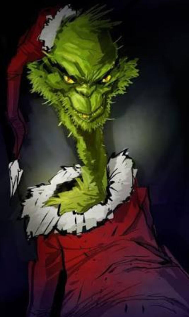 Cheerful grinch