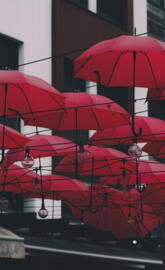 Red Umbrellas