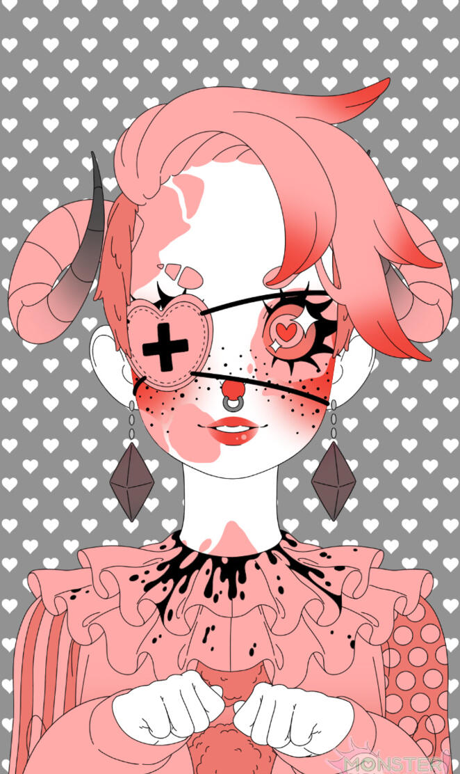 One eye clown girl