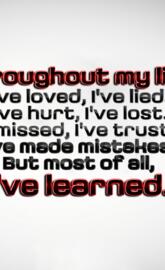 i have learned
