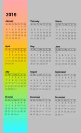 Calendario 2019