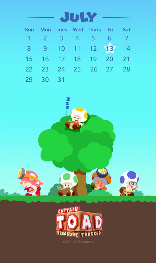 CaptainToad Calendar