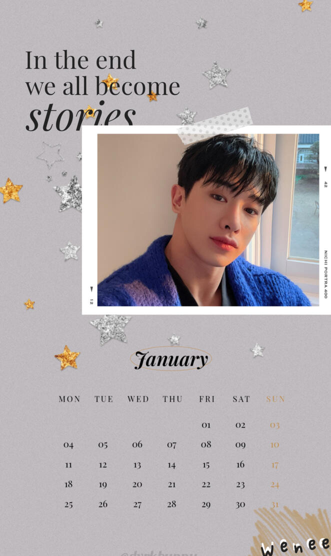 Wonho Calendar Jan