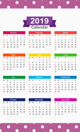 2019 Calendar v11