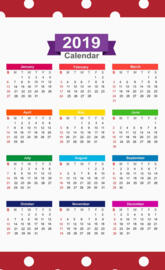 2019 Calendar v10