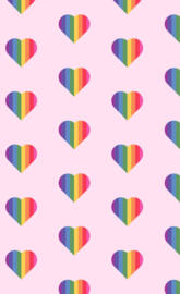 Corazones arcoiris