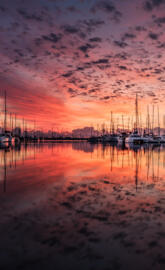 Sunset in the port 1