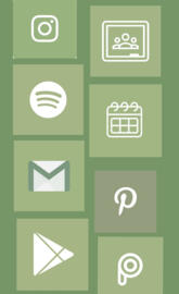 Green icons