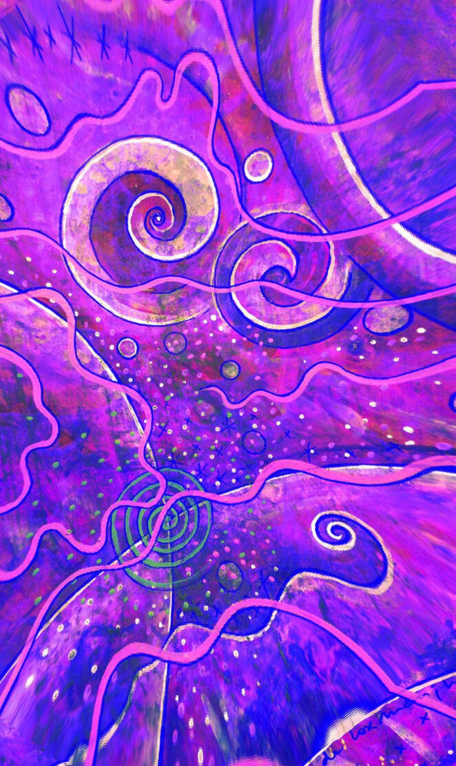 Purple Spiral Cosmos