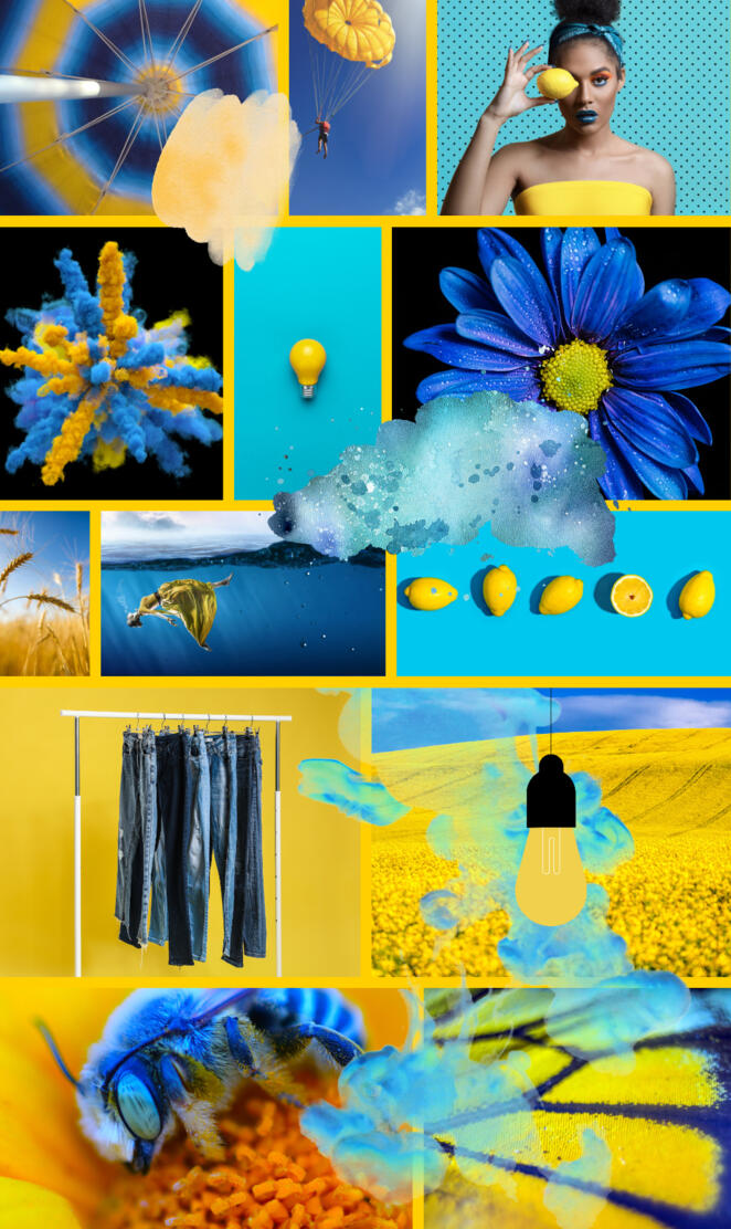 Blue Yellow Collage