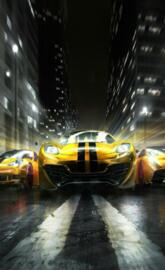 Yellow Grid Cars