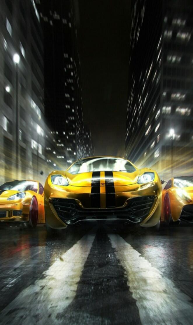 Yellow Grid Cars