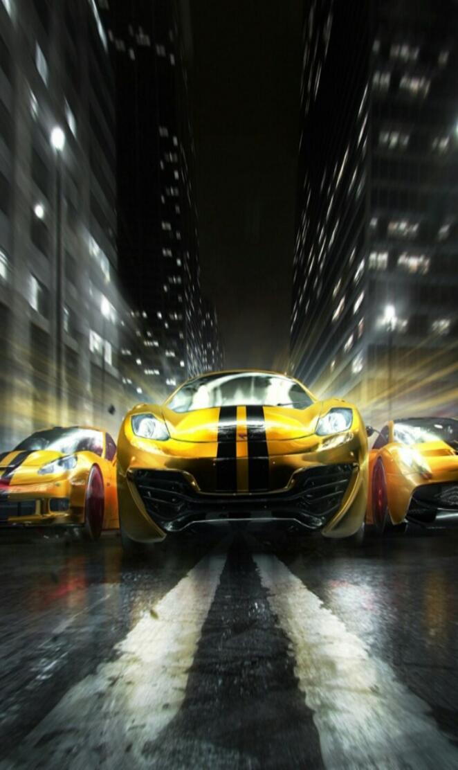 Yellow Grid Cars