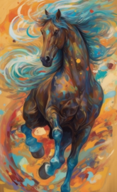 H`orse painting wallpaper