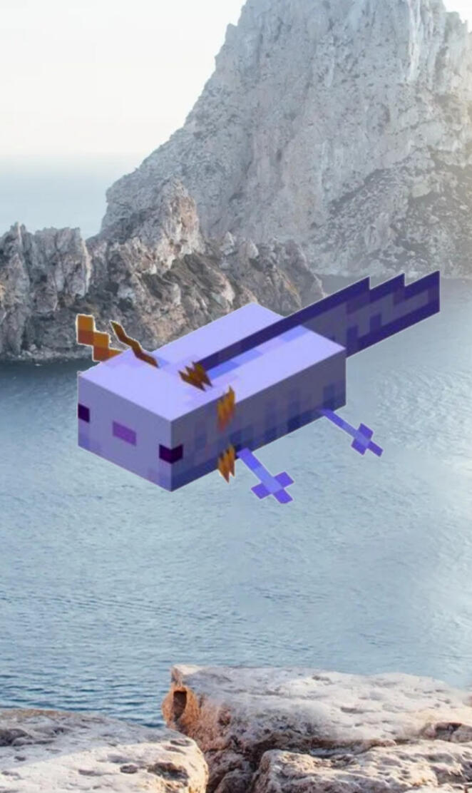 Blue Axolotl Minecraft