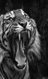 Tiger black N white