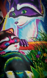 Lisa Frank Raccoons