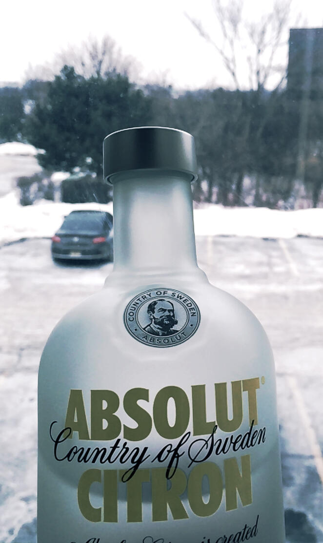 Vodka on snow