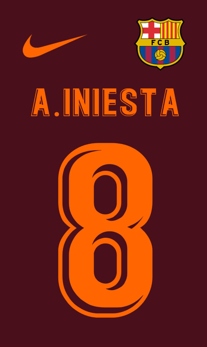 Iniesta FCB Third