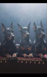 Dog Black doberman