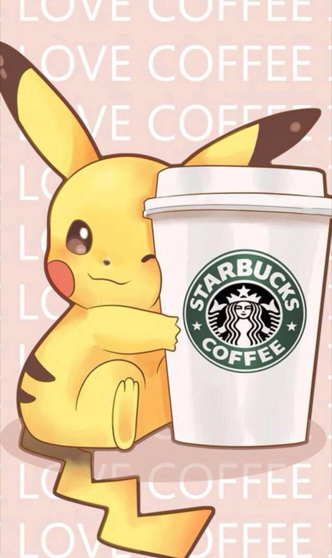 Pikachu and coffee