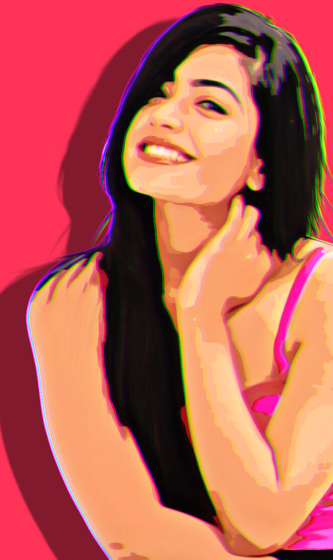 Rashmika vector art