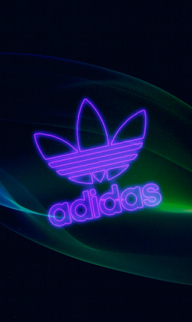 Neon adidas logo