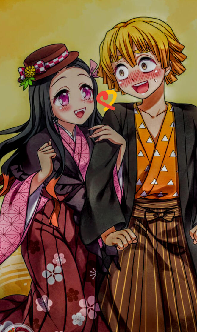 Nezuko and Zenitsu