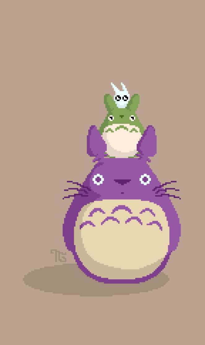 3 Pixel Totoro Biege