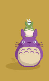 3 Pixel Totoro Yllow