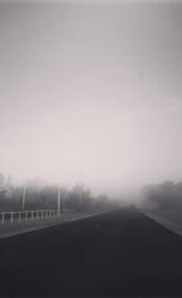 Foggy road