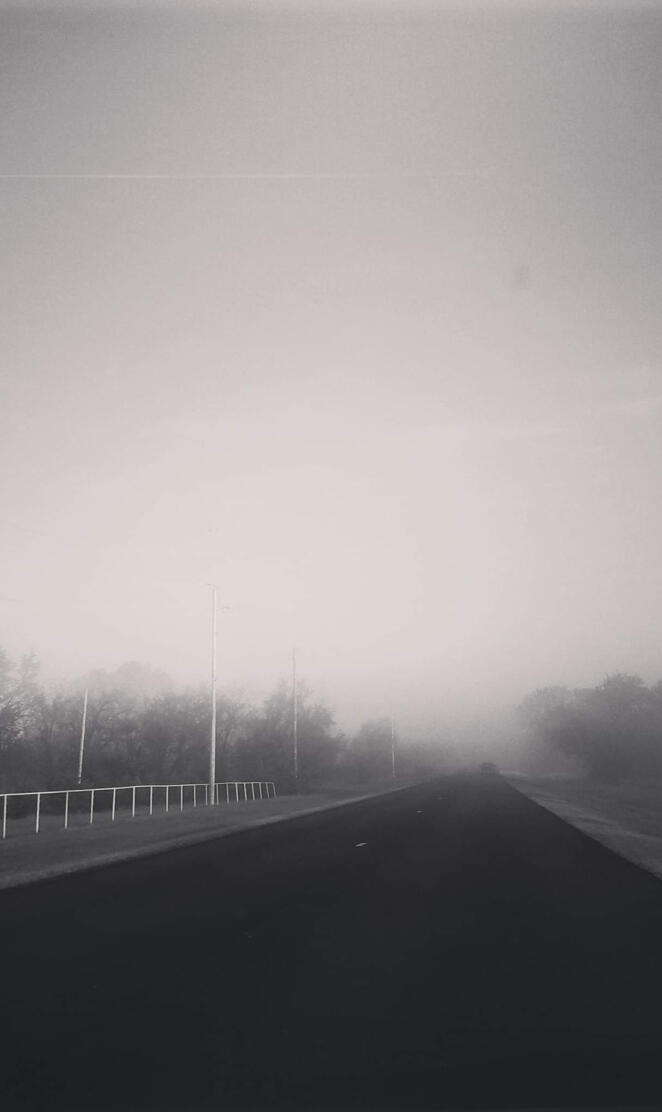 Foggy road
