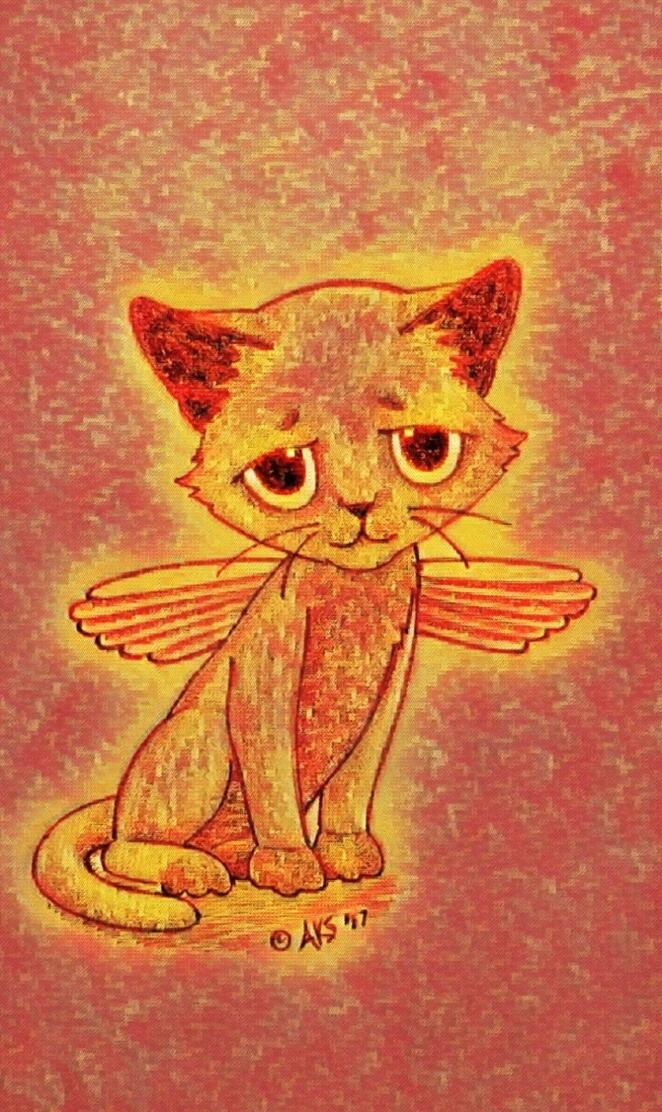 Winged Kitty -art