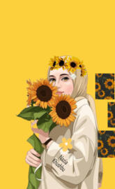 Sunflower hijab girl