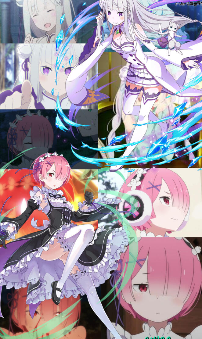 Re zero Ram and Emilia