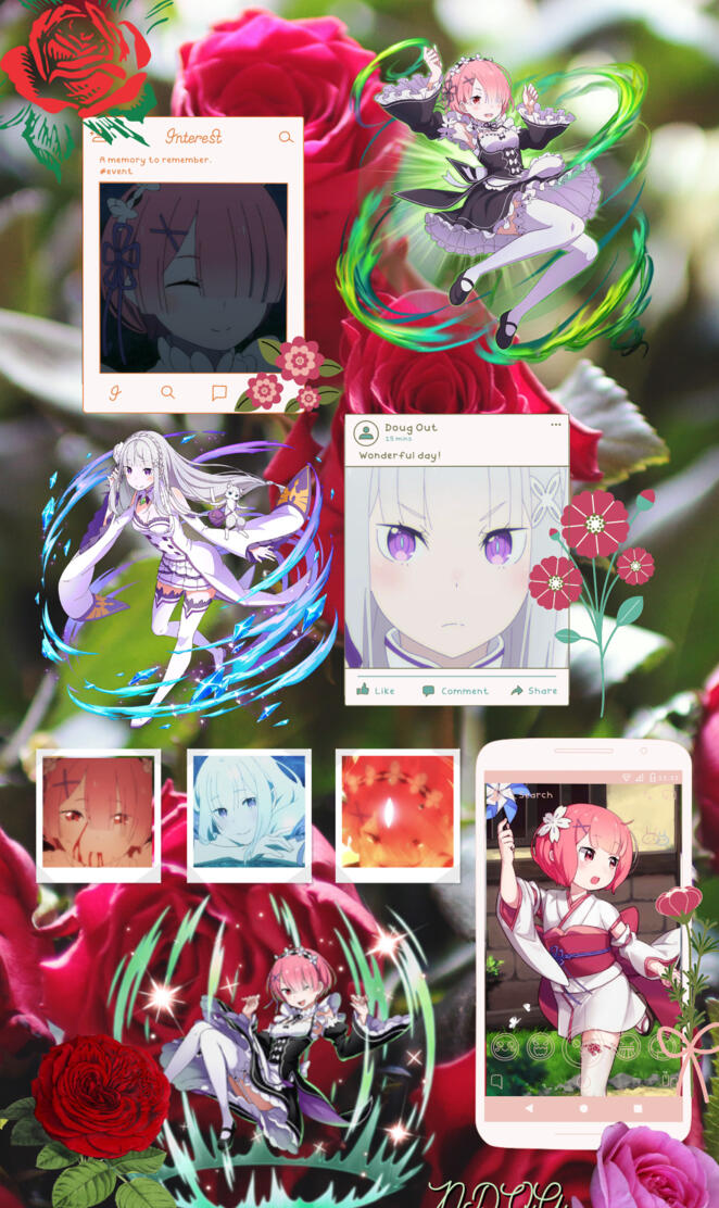 Re zero Ram and Emilia