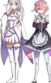 Re zero Ram and Emilia