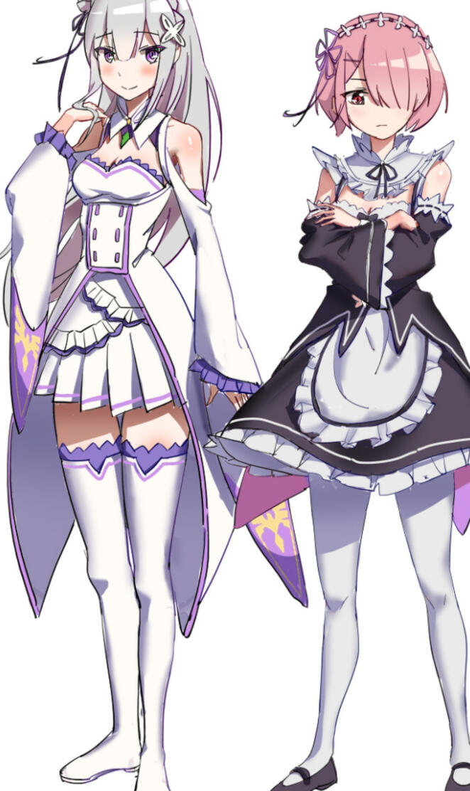 Re zero Ram and Emilia