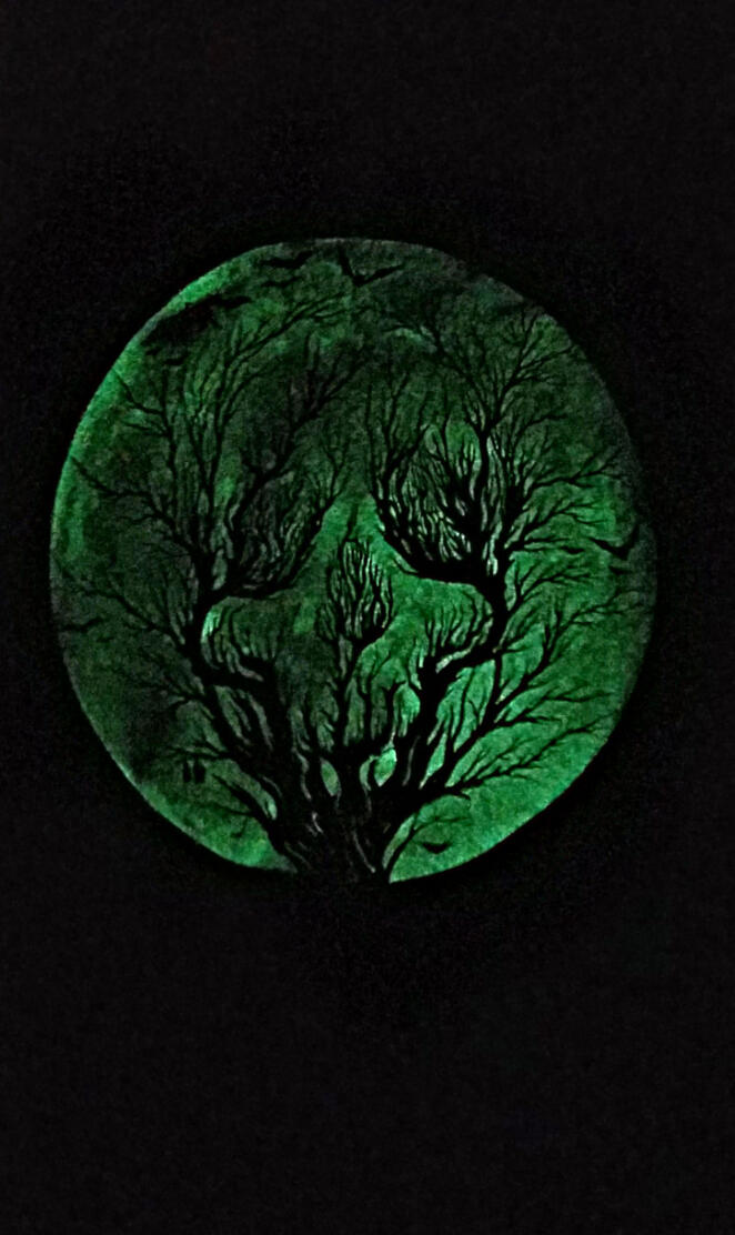 Calavera Lunar Neón