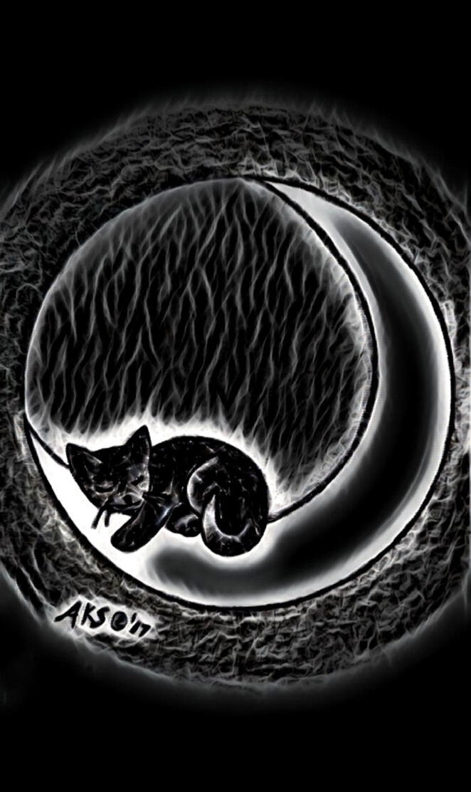 Dark Moon Cat art