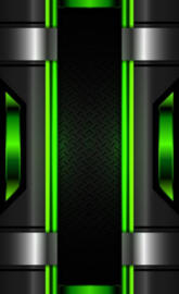 black silver green 3d