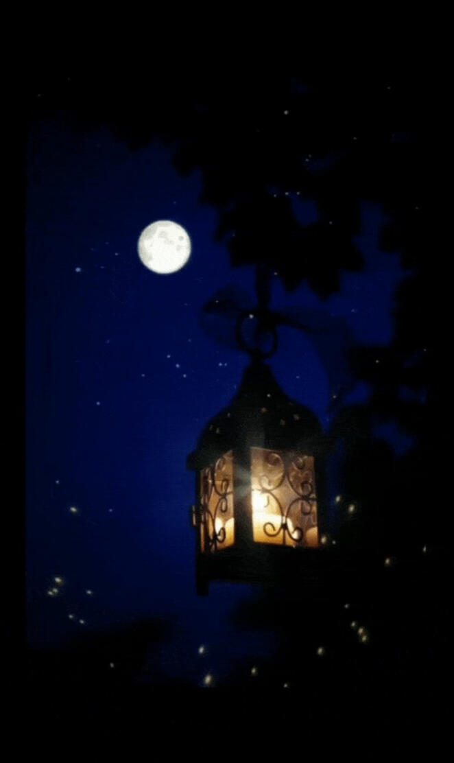 Lantern by moonlight