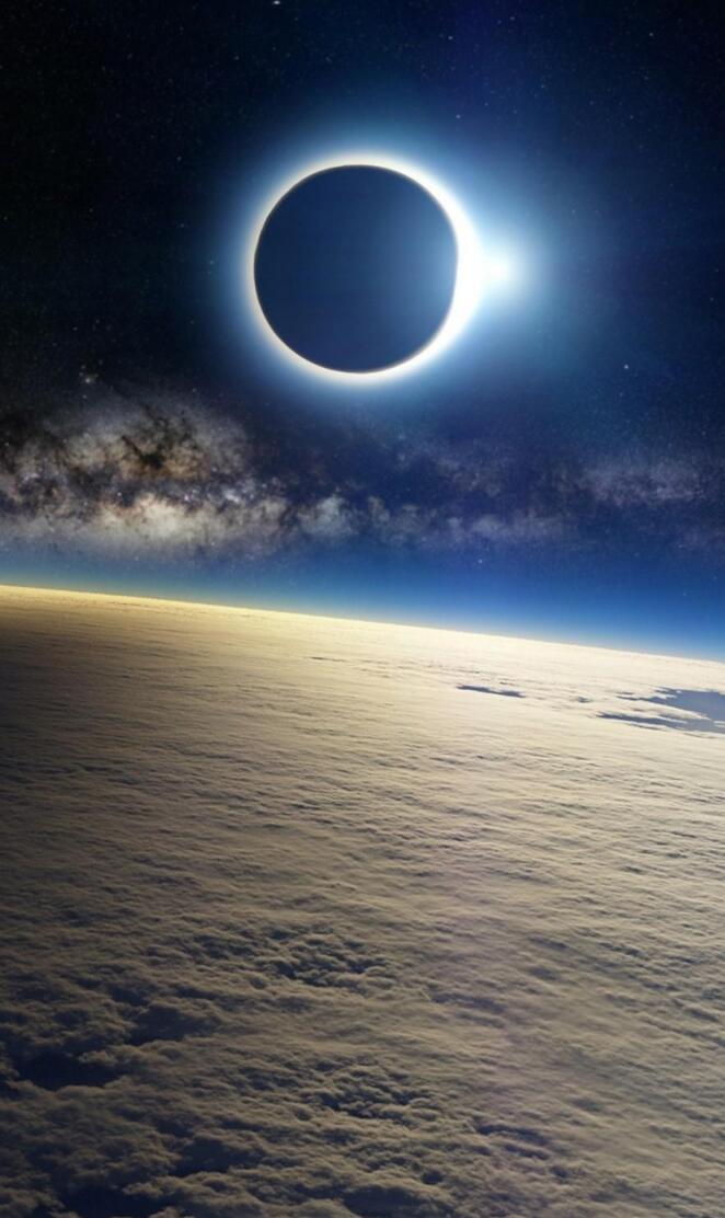 clouds eclipse light