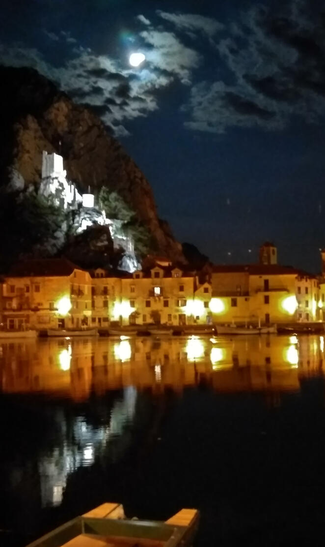 Moonlight over Omis