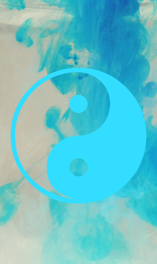 Blue ying yang