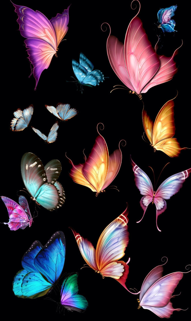 Glowing Butterflies