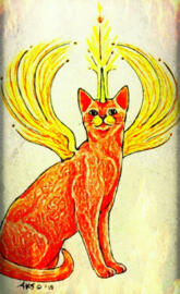 Fire Cat Art